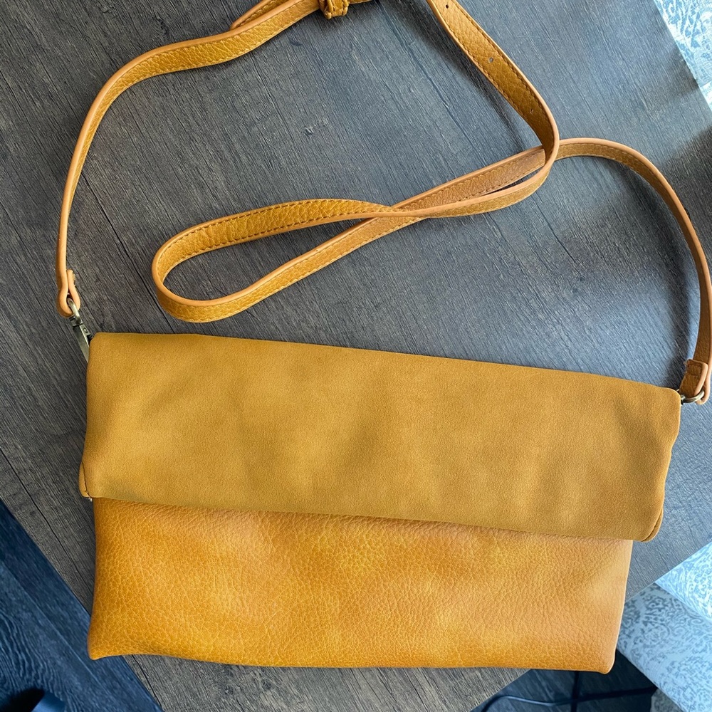 Mustard color crossbody purse